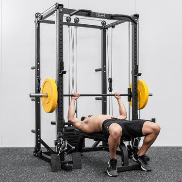 Commercial Grade Smith Machine With Weights Squat Rack Crossover Machine - Oli Joy Sports 