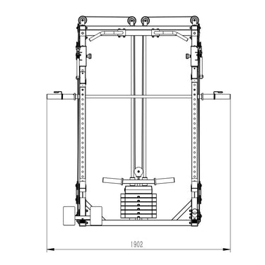 Commercial Grade Smith Machine With Weights Squat Rack Crossover Machine - Oli Joy Sports 