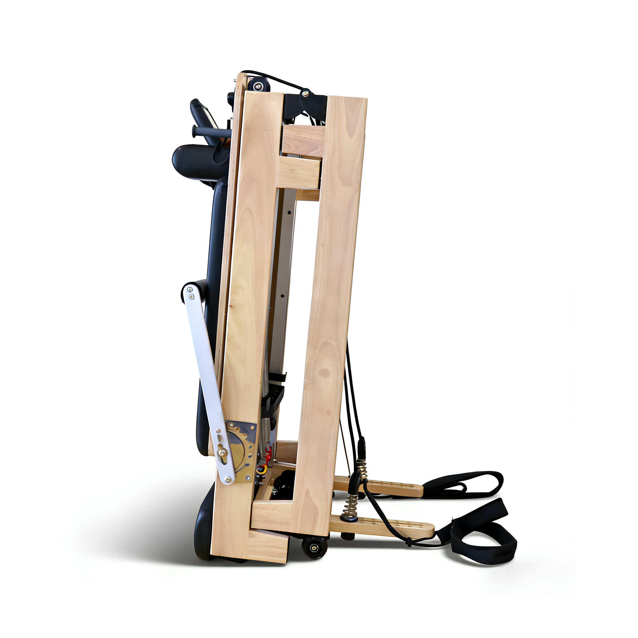 OLI JOY Home Foldable Oak Wood Pilates Reformer