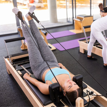 Foldable Pilates Reformer Oak Wood - Oli Joy Sports 