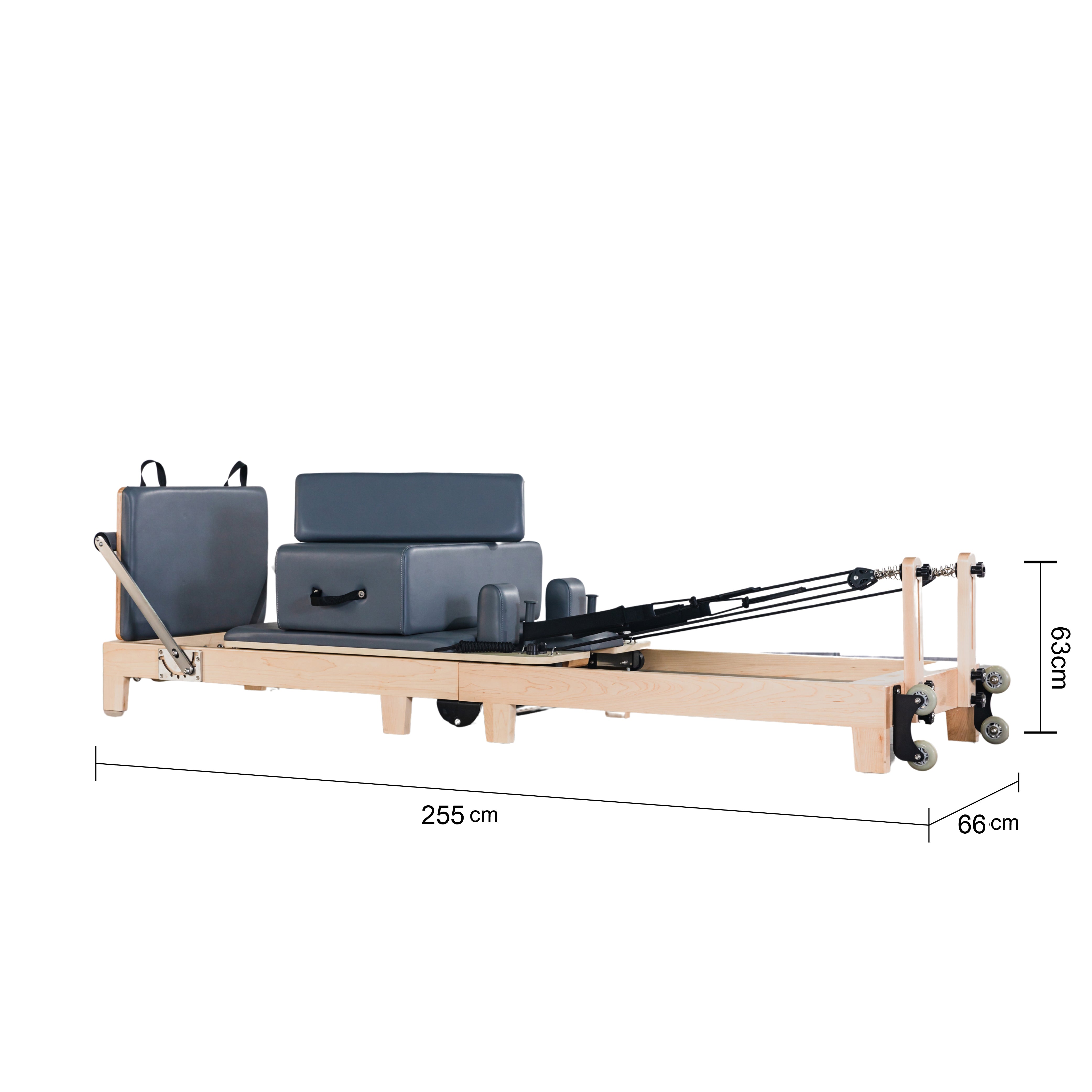 Foldable Pilates Reformer Oak Wood - Oli Joy Sports 