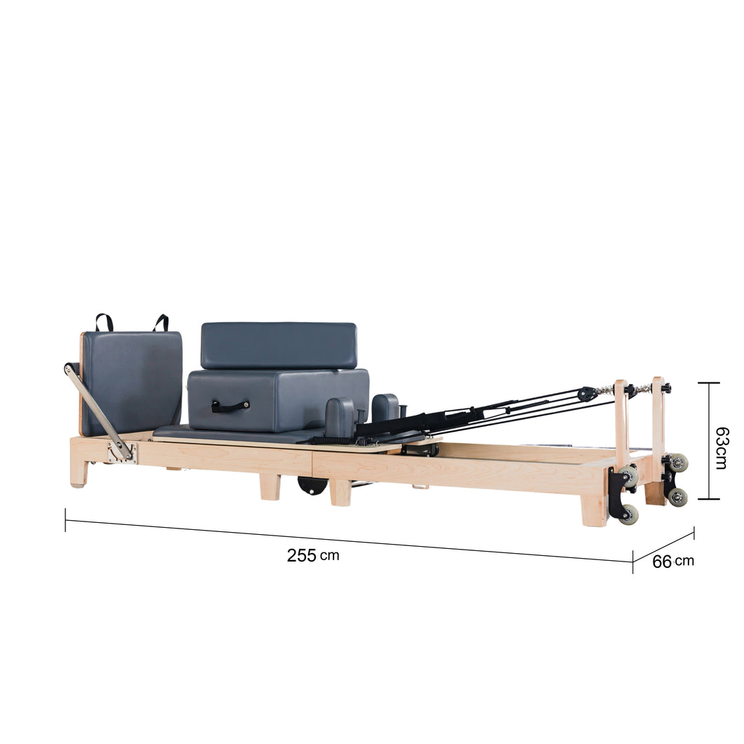 Foldable Pilates Reformer Oak Wood