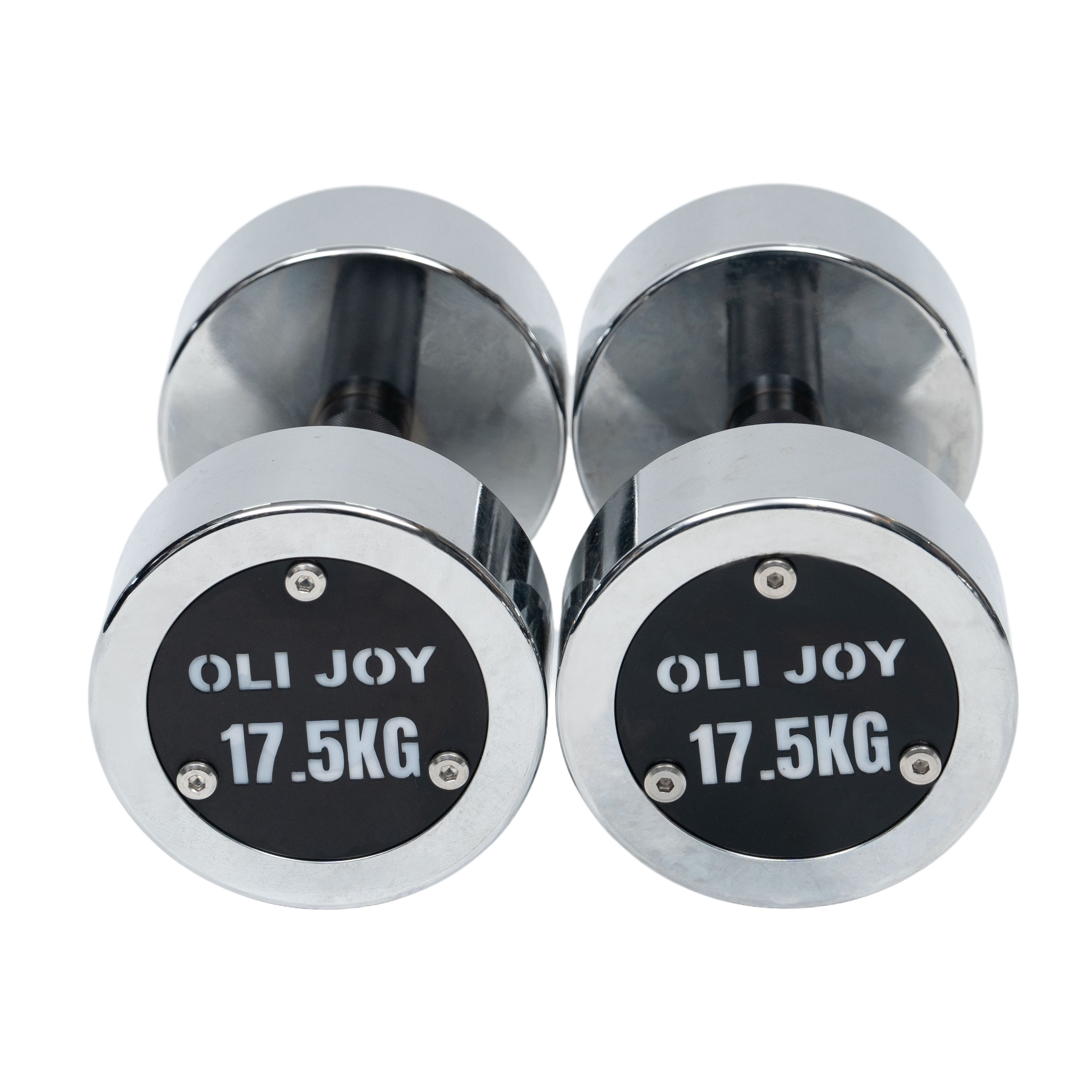 Chrome Dumbbell Round Dumbbell (2.5kg-30kg/ 2.5kg increments) - Oli Joy Sports 