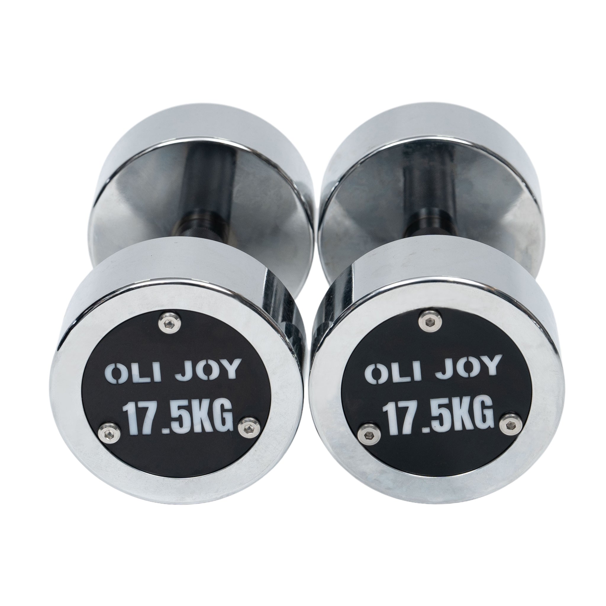 Chrome Dumbbell Round Dumbbell (2.5kg-30kg/ 2.5kg increments) - Oli Joy Sports 