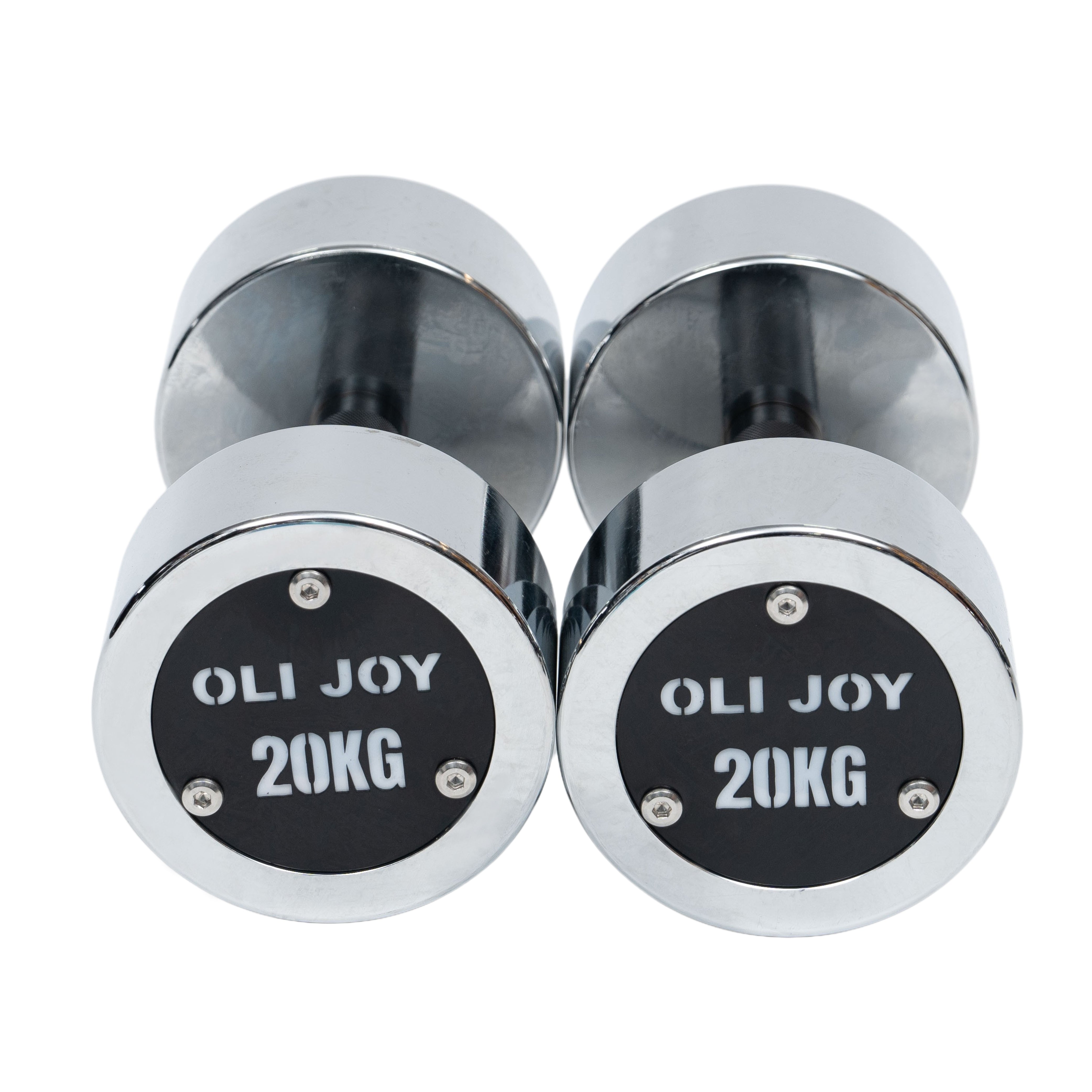 Chrome Dumbbell Round Dumbbell (2.5kg-30kg/ 2.5kg increments) - Oli Joy Sports 