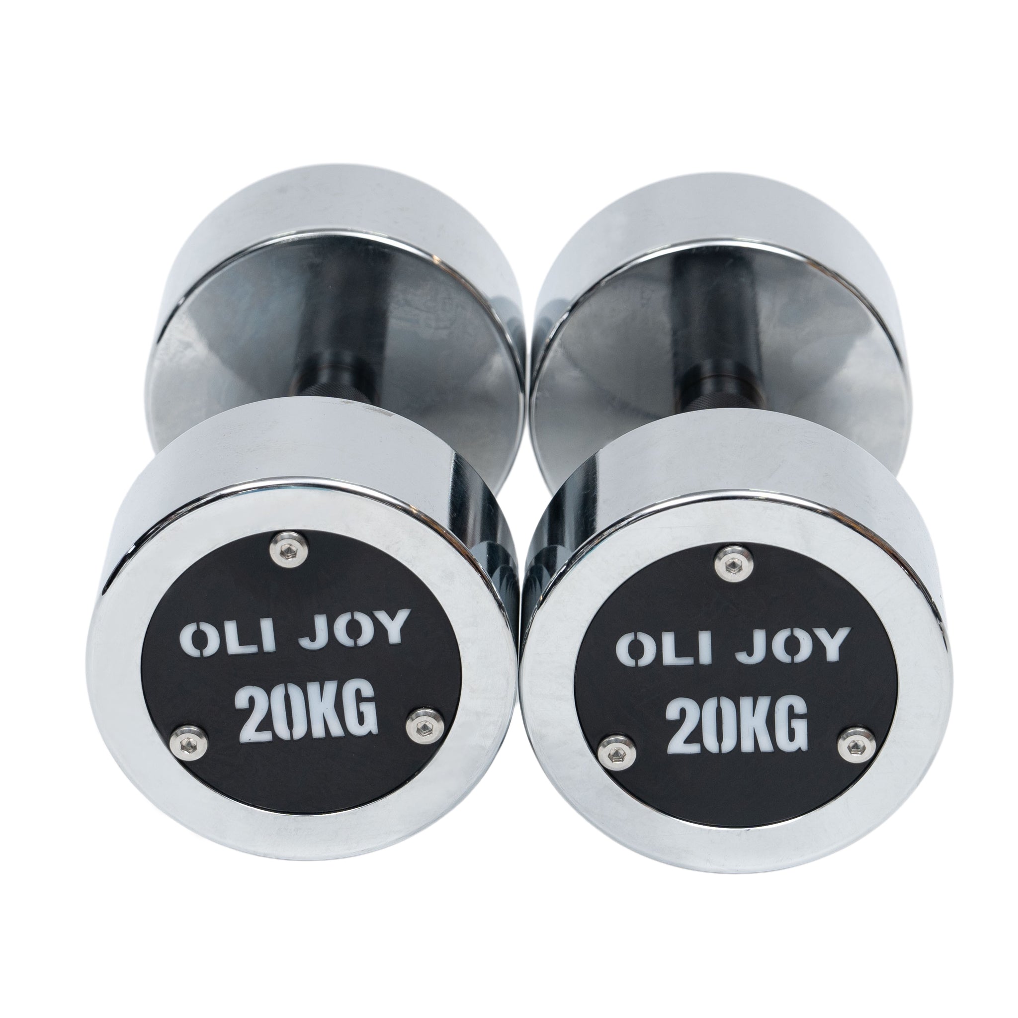 Chrome Dumbbell Round Dumbbell (2.5kg-30kg/ 2.5kg increments) - Oli Joy Sports 