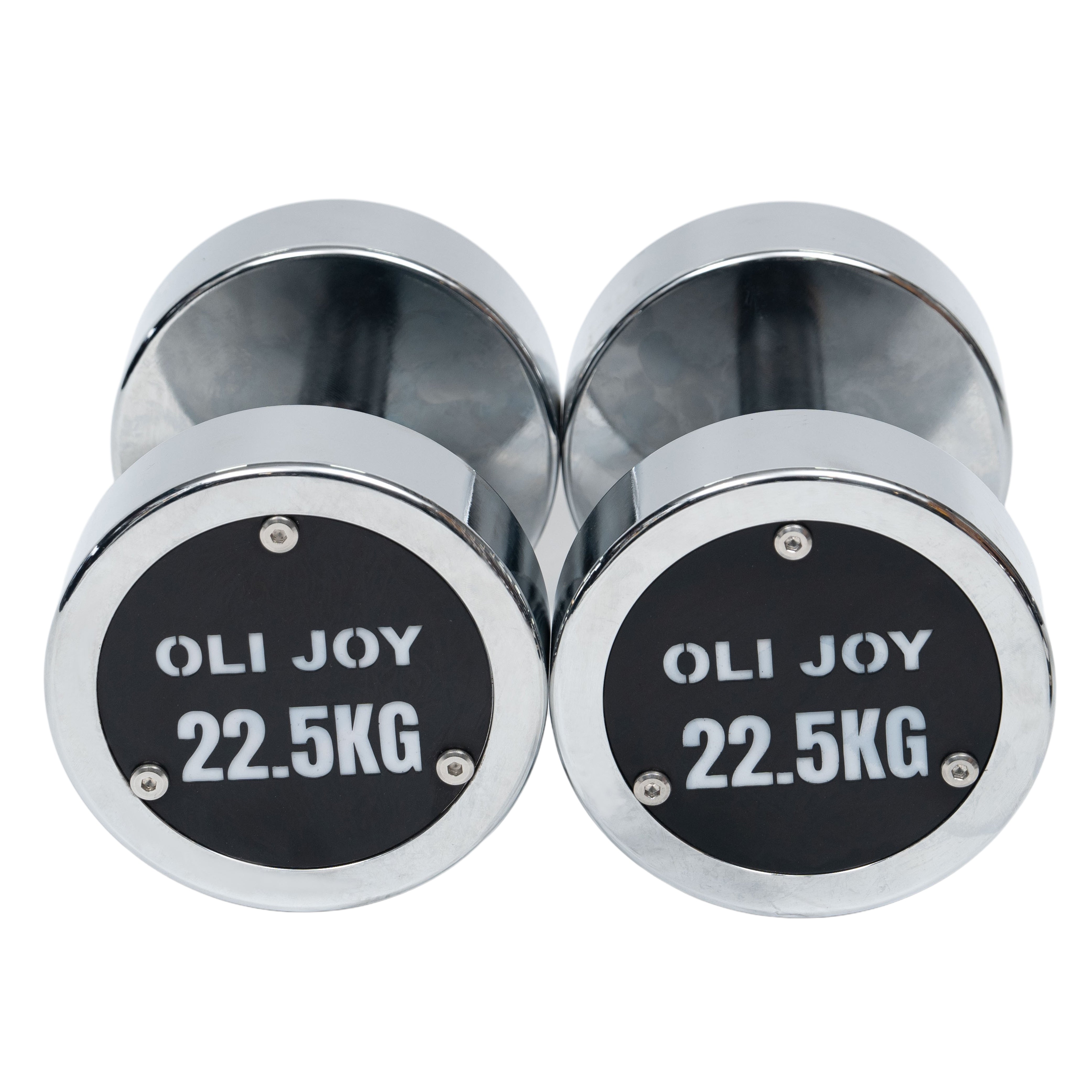 Chrome Dumbbell Round Dumbbell (2.5kg-30kg/ 2.5kg increments) - Oli Joy Sports 