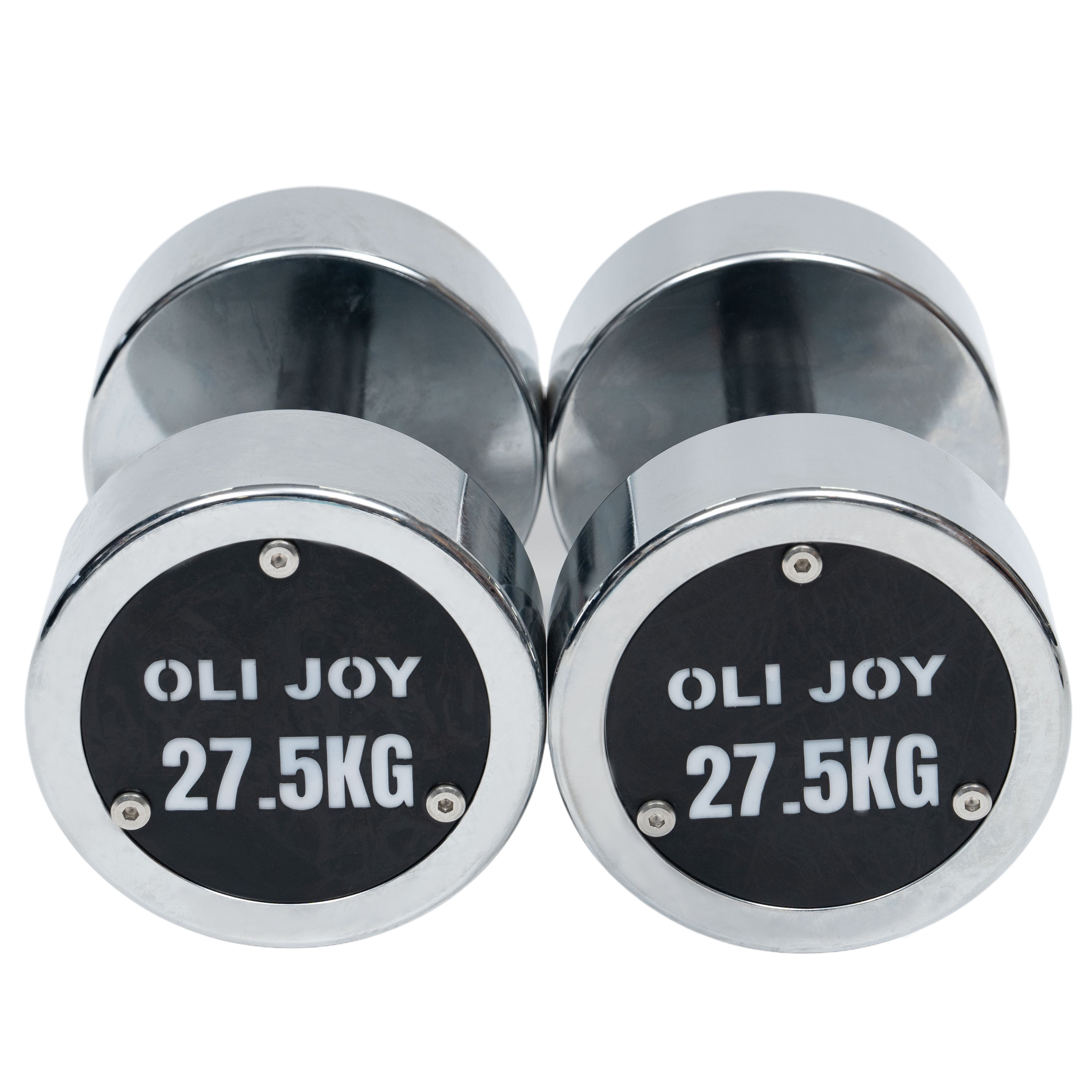Chrome Dumbbell Round Dumbbell (2.5kg-30kg/ 2.5kg increments) - Oli Joy Sports 