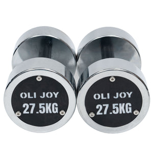 Chrome Dumbbell Round Dumbbell (2.5kg-30kg/ 2.5kg increments)