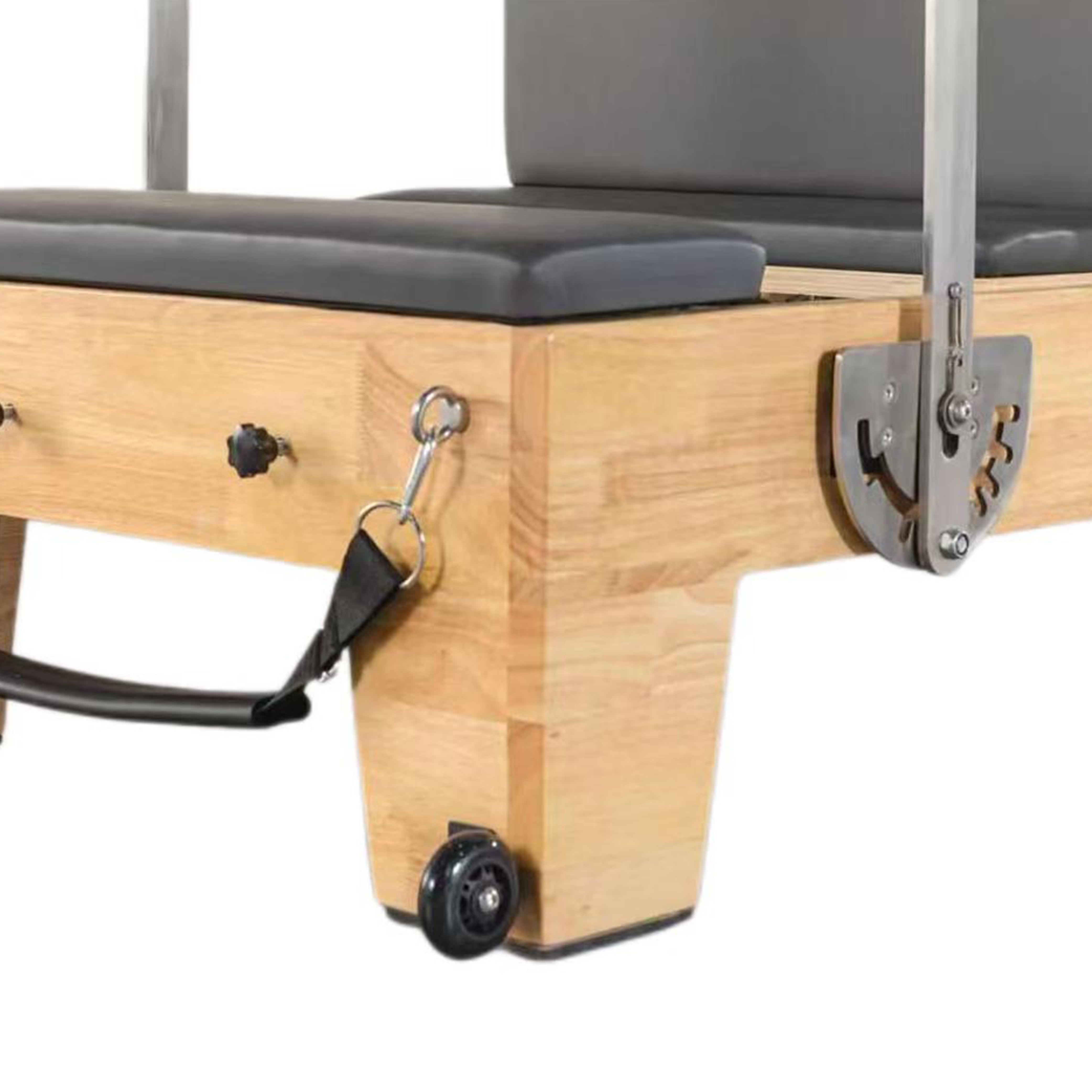 Pilates Reformer with Half Trapeze Oak Wood Frame - Oli Joy Sports 
