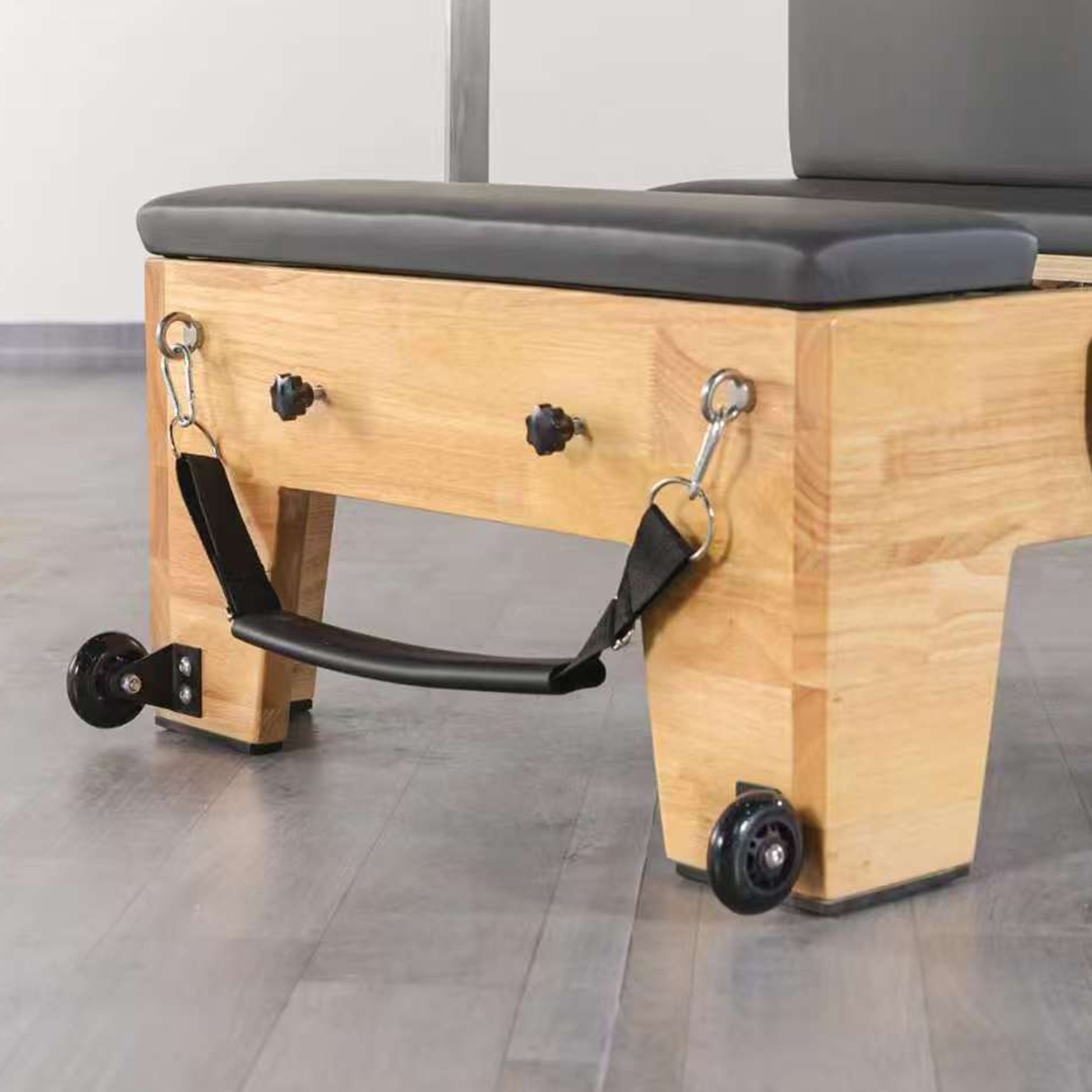 Pilates Reformer with Half Trapeze Oak Wood Frame - Oli Joy Sports 