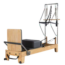 Load image into Gallery viewer, Pilates Reformer with Half Trapeze Oak Wood Frame
