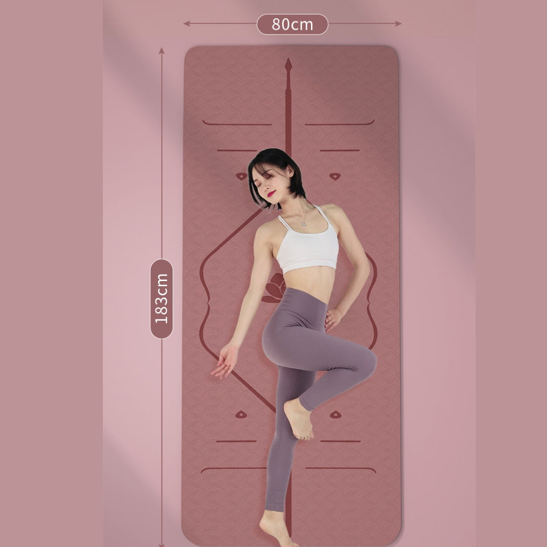 Extra Thick Pilates/Yoga/Gym Mat Alignment Lines (8mm Thickness) - Oli Joy Sports 