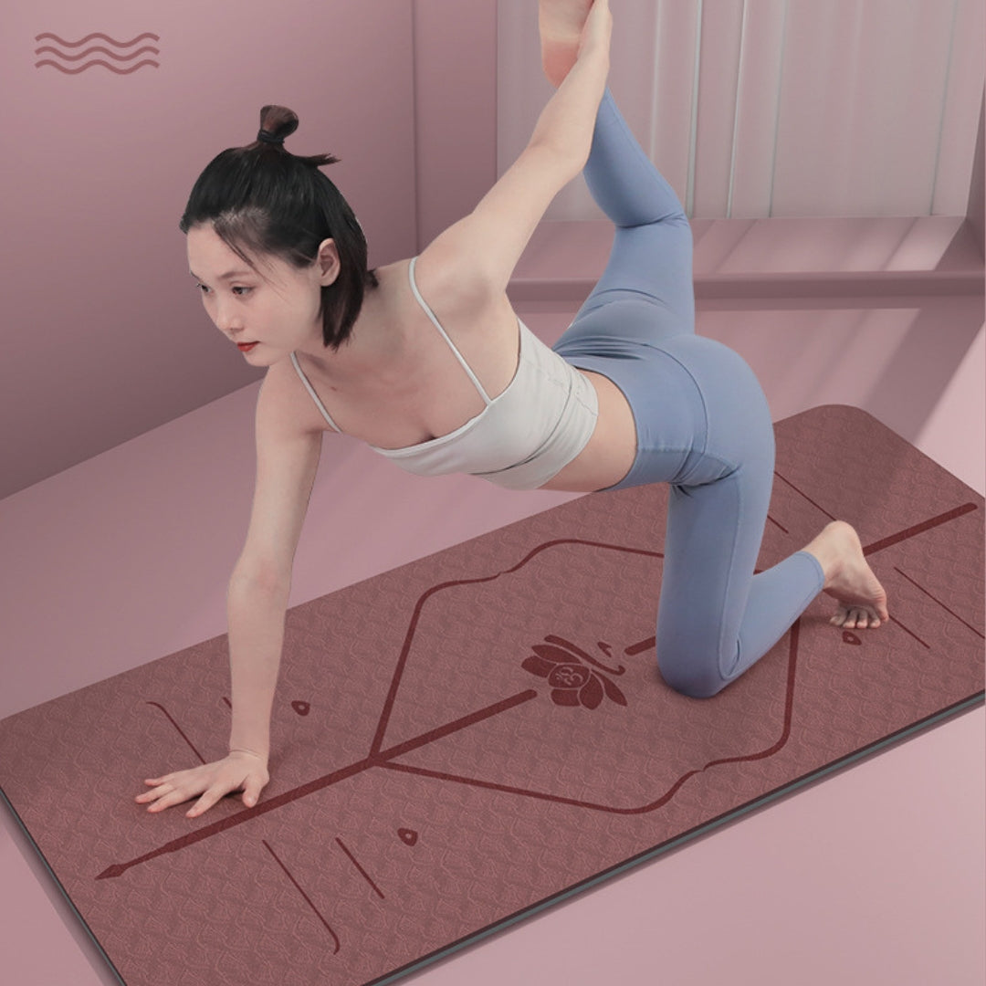 Extra Thick Pilates/Yoga/Gym Mat Alignment Lines (8mm Thickness) - Oli Joy Sports 