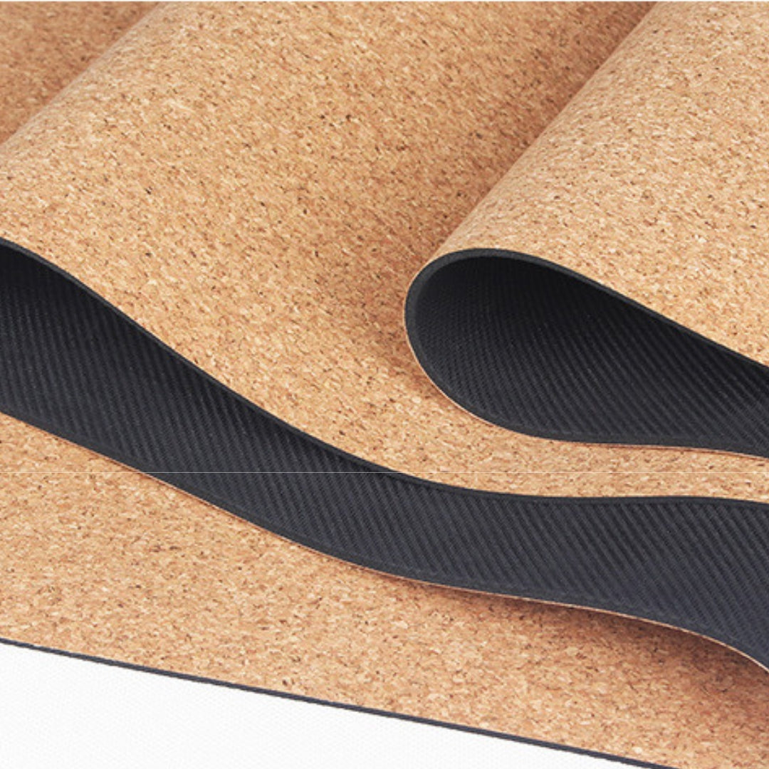 Premiun Cork Yoga Mat (183cmx 66cmx 0.4cm) Natural Cork - Oli Joy Sports 