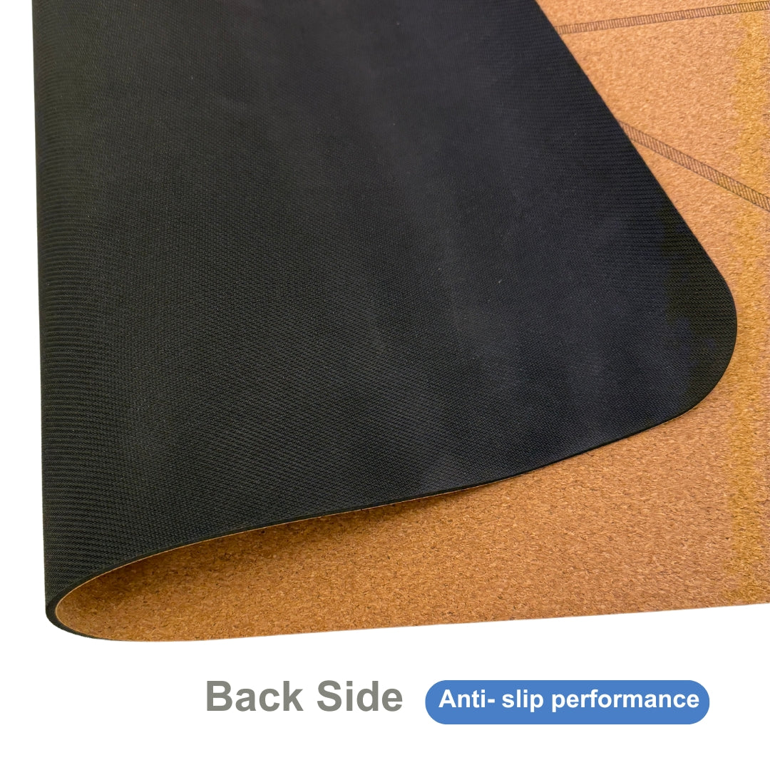 Premiun Cork Yoga Mat (183cmx 66cmx 0.4cm) Natural Cork - Oli Joy Sports 