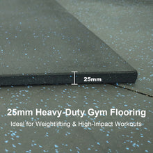 Load image into Gallery viewer, 9PCS* 25mm 1Mx 1M Flooring Mat Bundle Soft Rubber Gym Flooring Tiles Mats
