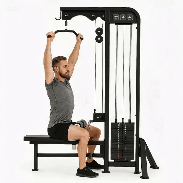 OLI JOY Commercial Pin-Loaded Lat Pulldown & Seated Row Machine