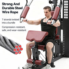 Load image into Gallery viewer, Lat Pulldown, Shoulder &amp; Chest &amp; Leg Press with High-Low Rowing Multi-Functional-Station – Pin Loaded
