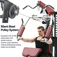 Load image into Gallery viewer, Lat Pulldown, Shoulder &amp; Chest &amp; Leg Press with High-Low Rowing Multi-Functional-Station – Pin Loaded
