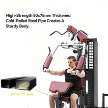 Load image into Gallery viewer, Lat Pulldown, Shoulder &amp; Chest &amp; Leg Press with High-Low Rowing Multi-Functional-Station – Pin Loaded
