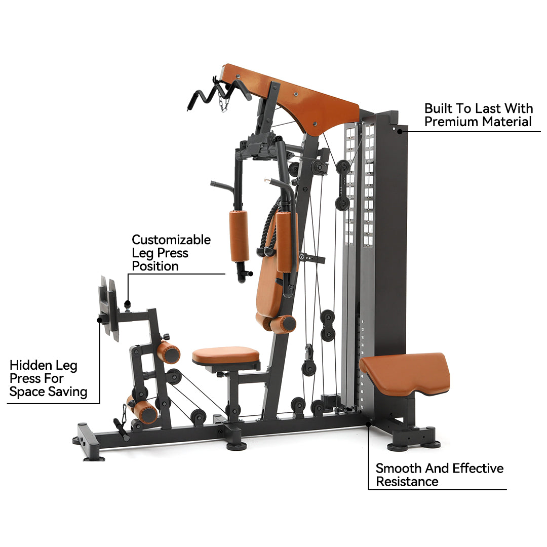 Multi-Functional-Station – Pin Loaded & Magnetic Vertical Stair Climber  Home gym Bundle