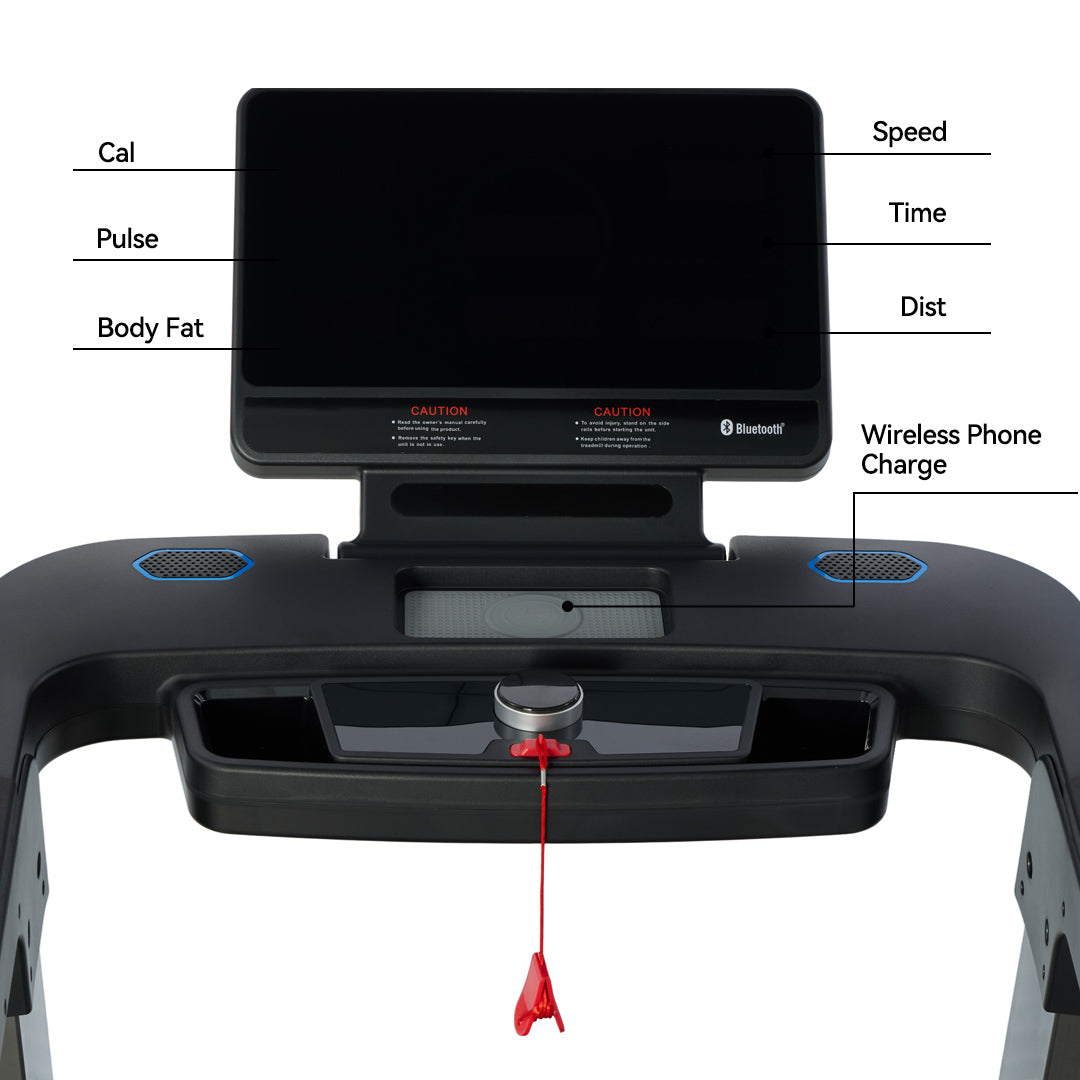 Auto Incline Treadmill with Wireless Phone Charging