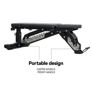 All-in-One Smith Machine with Cable Crossover & Adjustable Bench + 100KG Plates