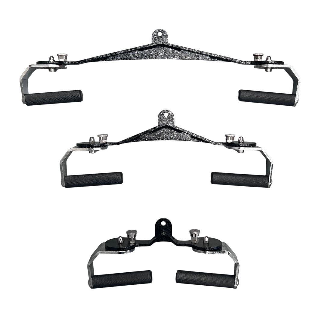 360° Grip Lat Pulldown Bar Grip Handle Set of 3 – Premium Gym Cable Attachment