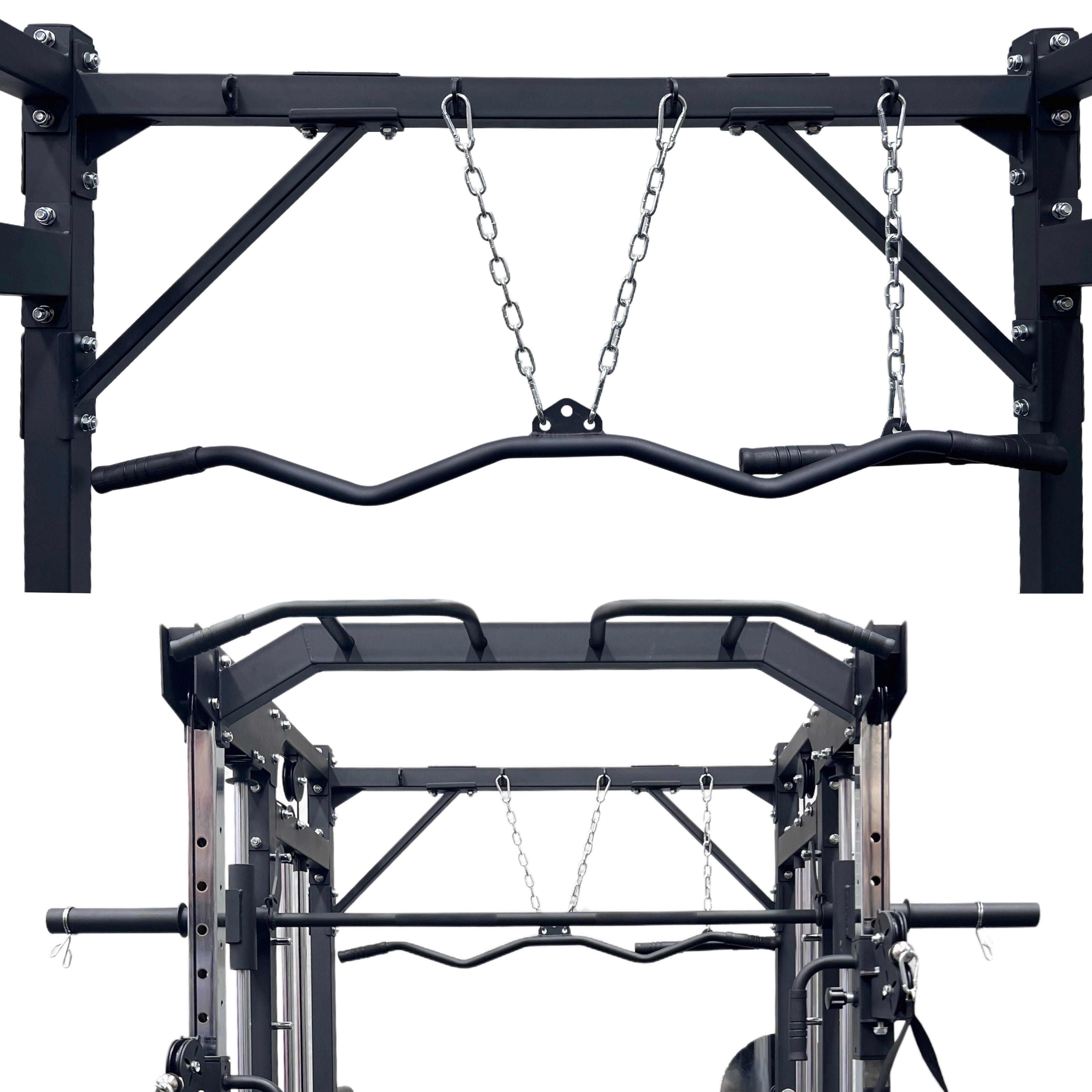 10-in-1 Professional Power Rack: Smith Machine, Dual Adjustable Pulley & Pull-Up Station