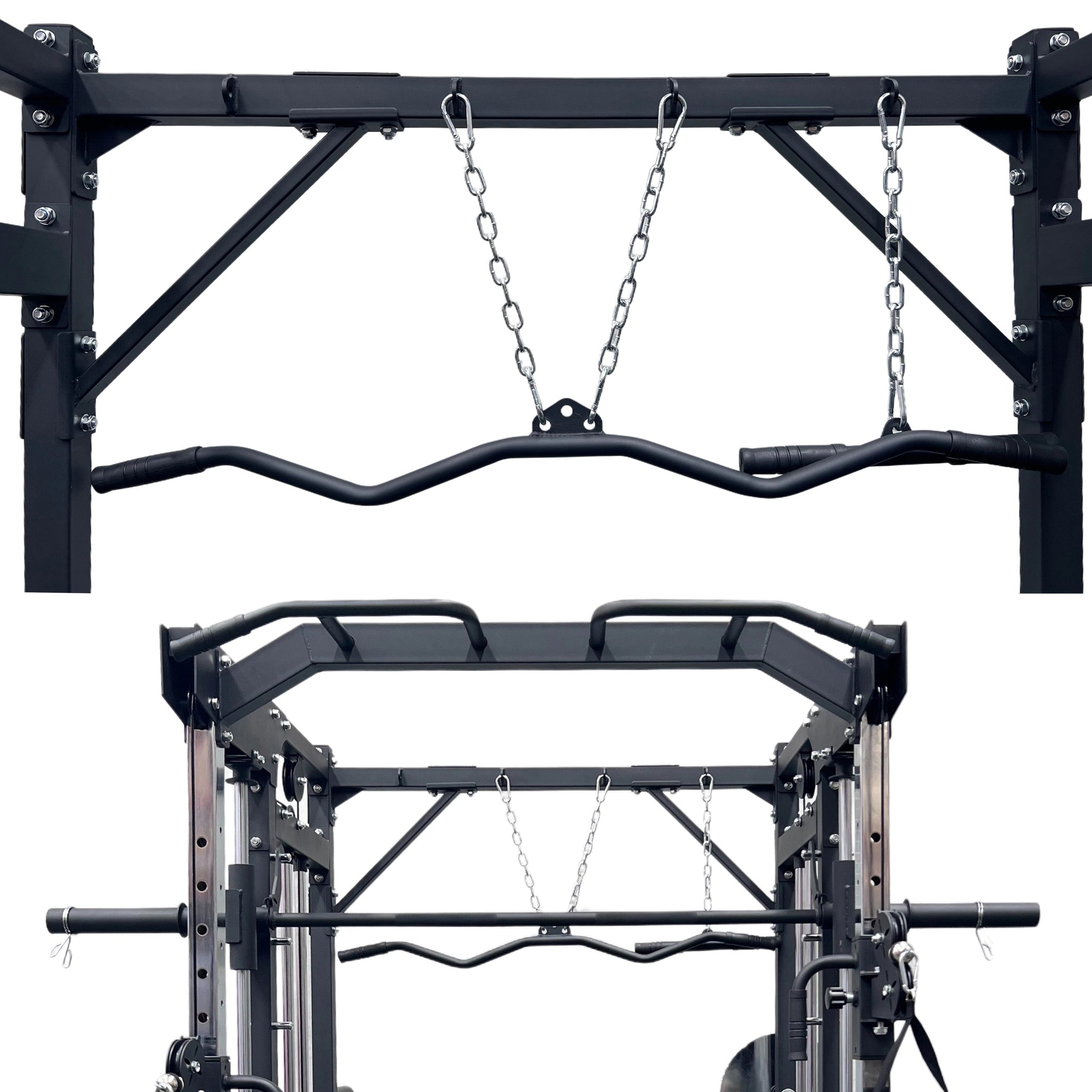10-in-1 Professional Power Rack: Smith Machine, Dual Adjustable Pulley & Pull-Up Station