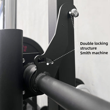 Oli Joy 10-in-1 Smith Machine Power Rack with Smith Machine,300LB Stack, 100KG Bumper Plates & Bench Bundle