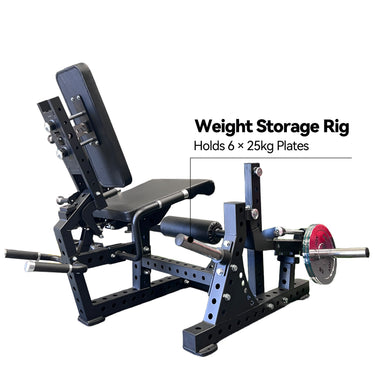 OLI JOY Premium Adjustable Plate Loaded Leg Curl & Extension Machine