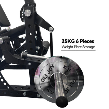 OLI JOY Premium Adjustable Plate Loaded Leg Curl & Extension Machine