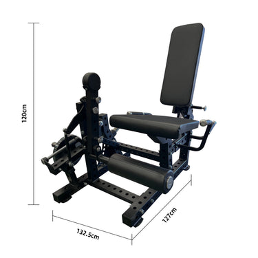 OLI JOY Premium Adjustable Plate Loaded Leg Curl & Extension Machine