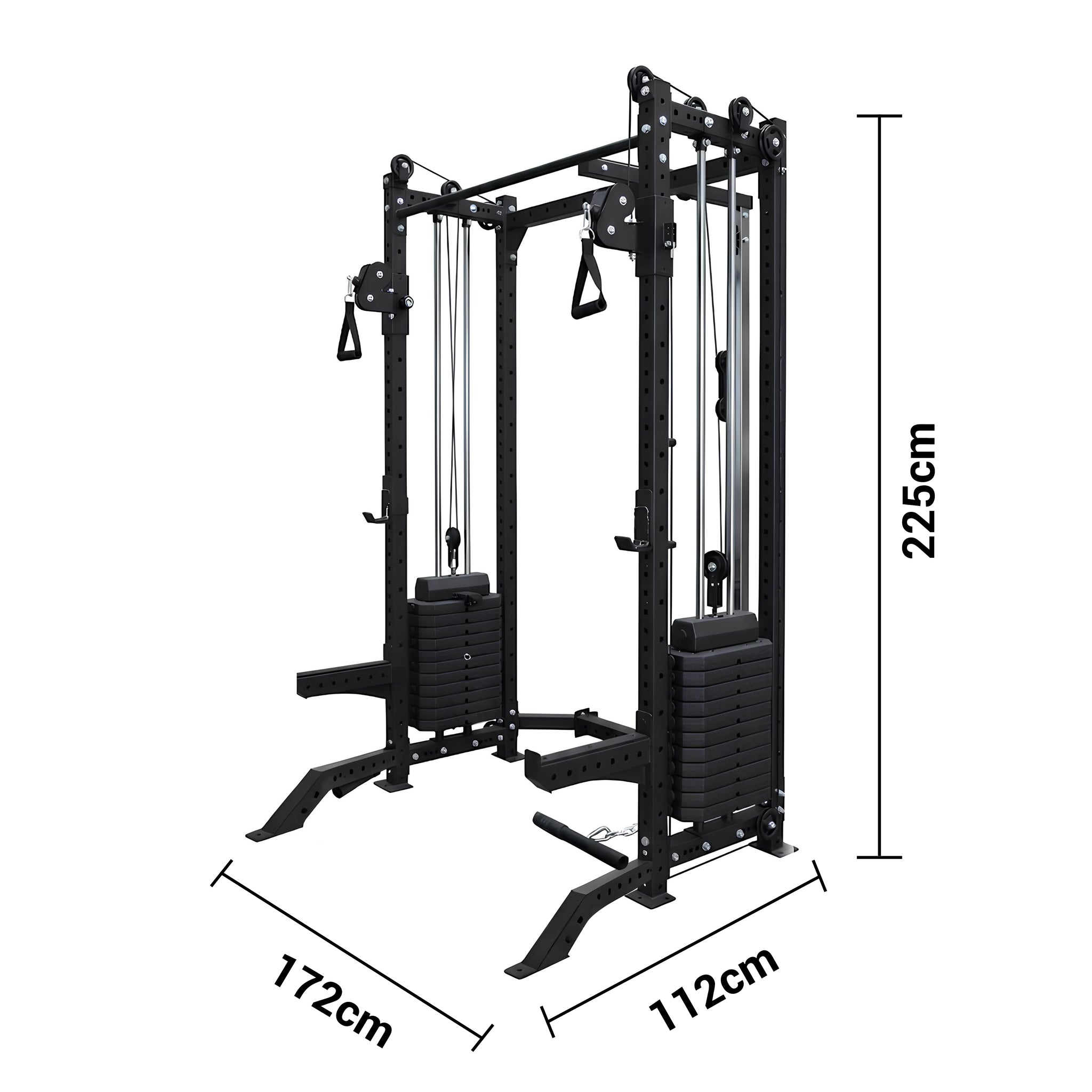 Half-Frame Pin-Loaded Cable Crossover & Lat/Row Machine