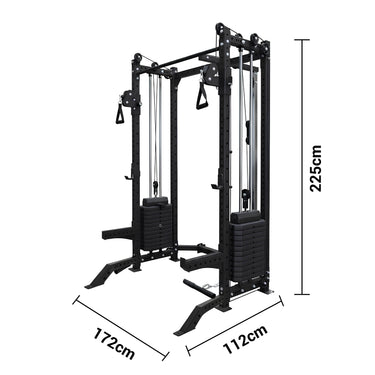 Half-Frame Pin-Loaded Cable Crossover & Lat/Row Machine