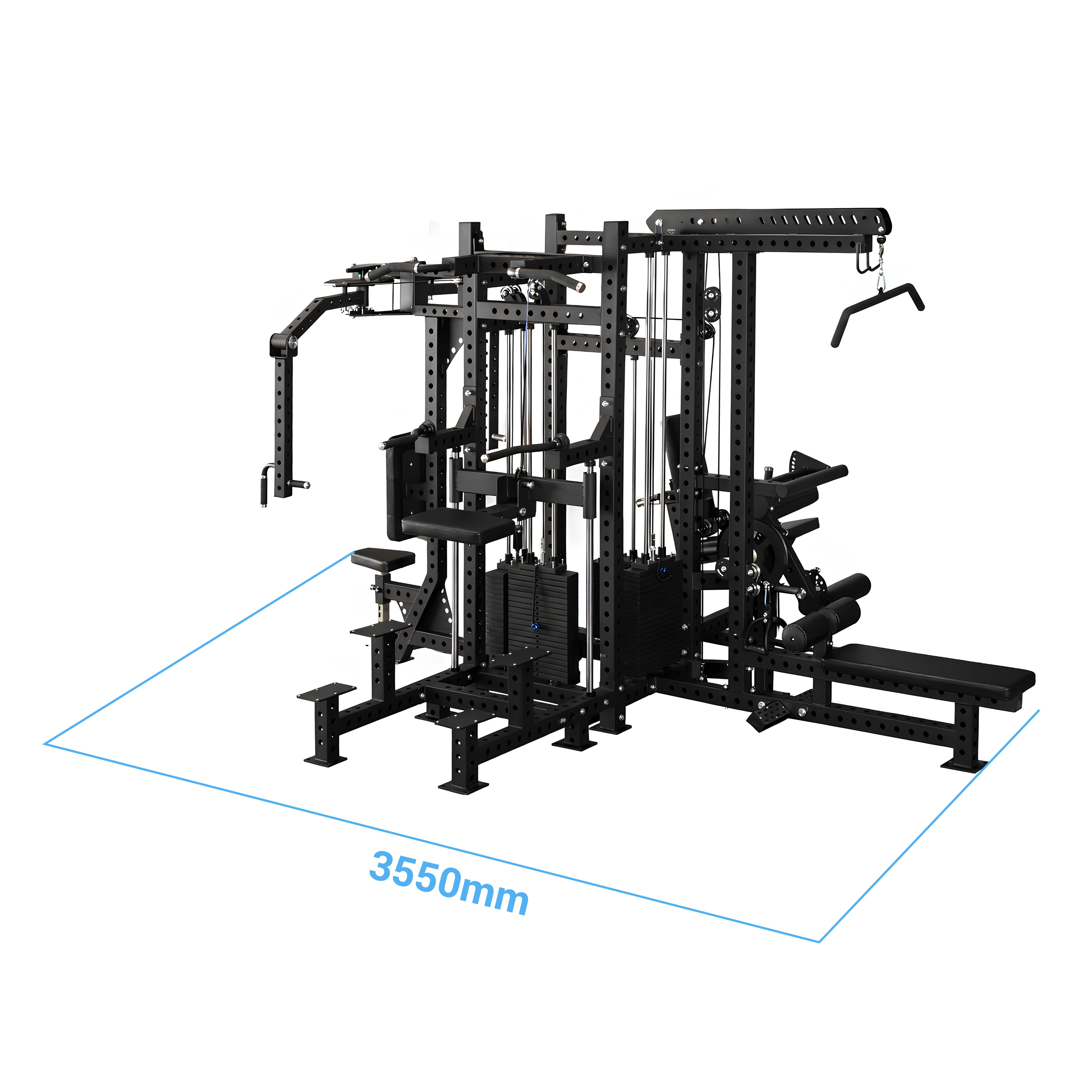 OLIJOY Commercial 4 Station Multi Gym Pin-Loaded System – Full Body Strength Training Machine