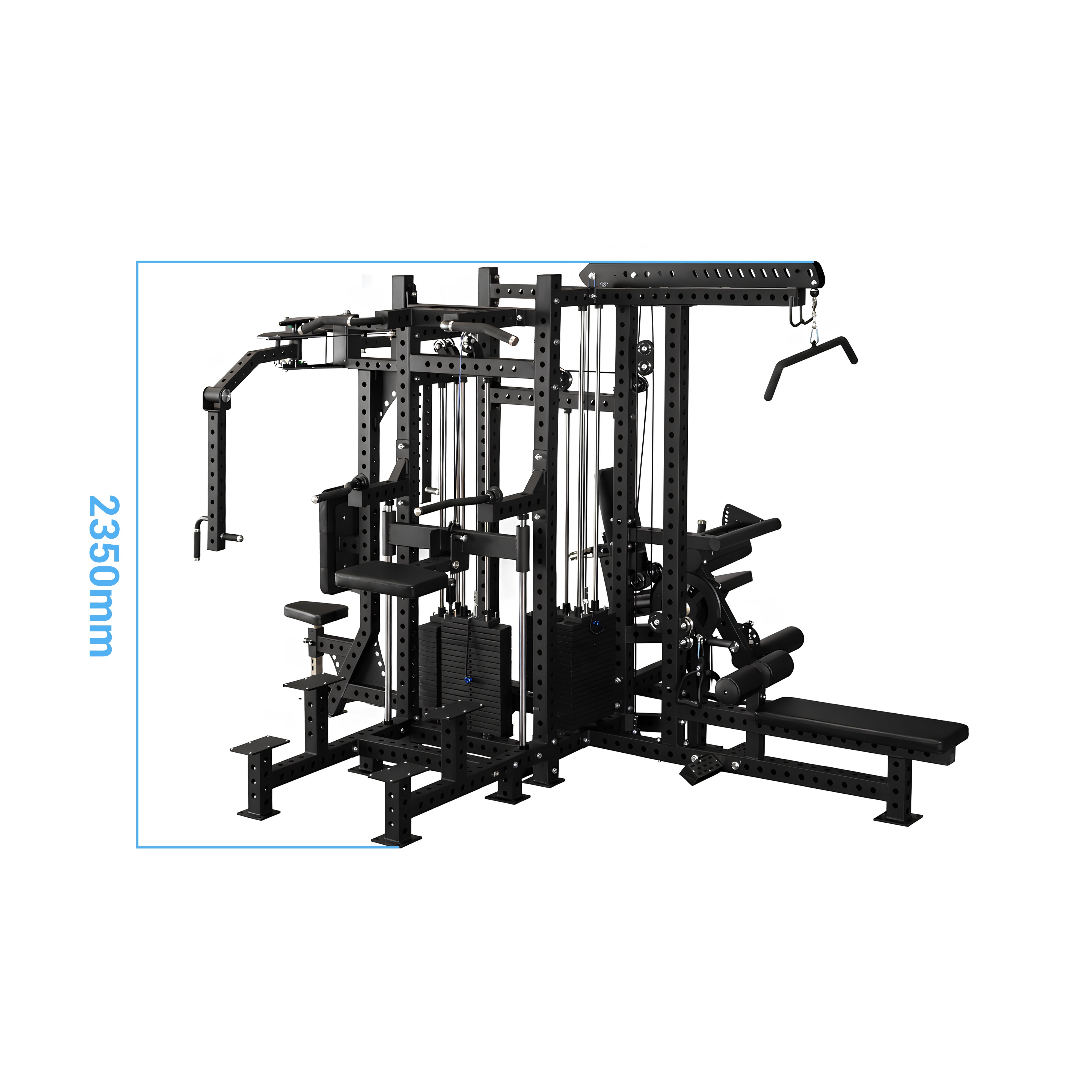 OLIJOY Commercial 4 Station Multi Gym Pin-Loaded System – Full Body Strength Training Machine