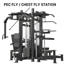 Load image into Gallery viewer, OLIJOY Commercial 4 Station Multi Gym Pin-Loaded System – Full Body Strength Training Machine
