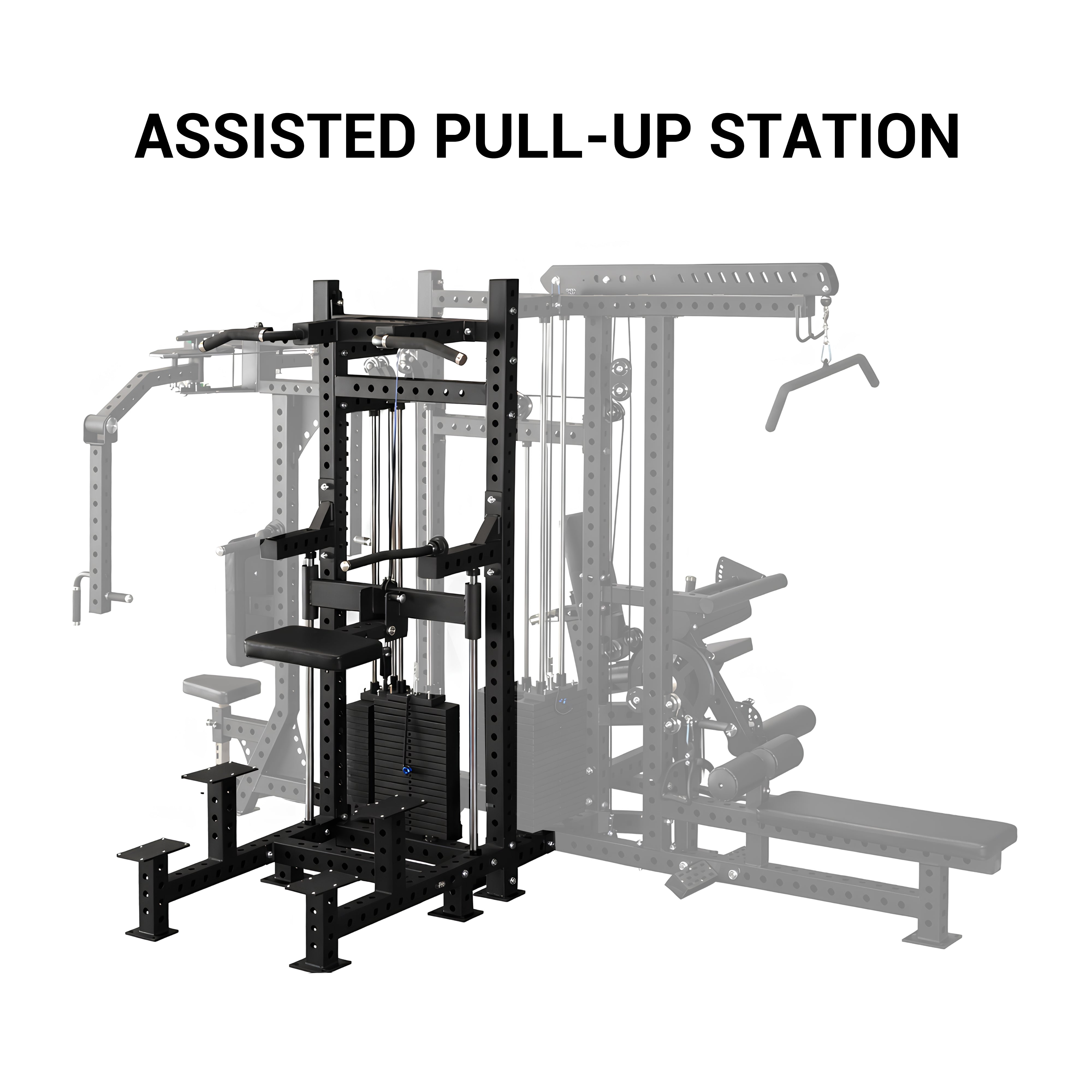 OLIJOY Commercial 4 Station Multi Gym Pin-Loaded System – Full Body Strength Training Machine