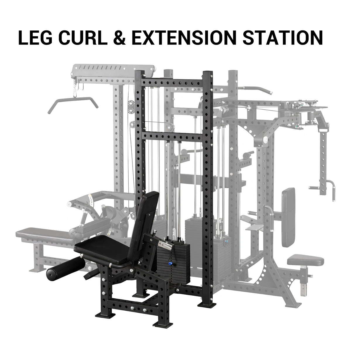 OLIJOY Commercial 4 Station Multi Gym Pin-Loaded System – Full Body Strength Training Machine