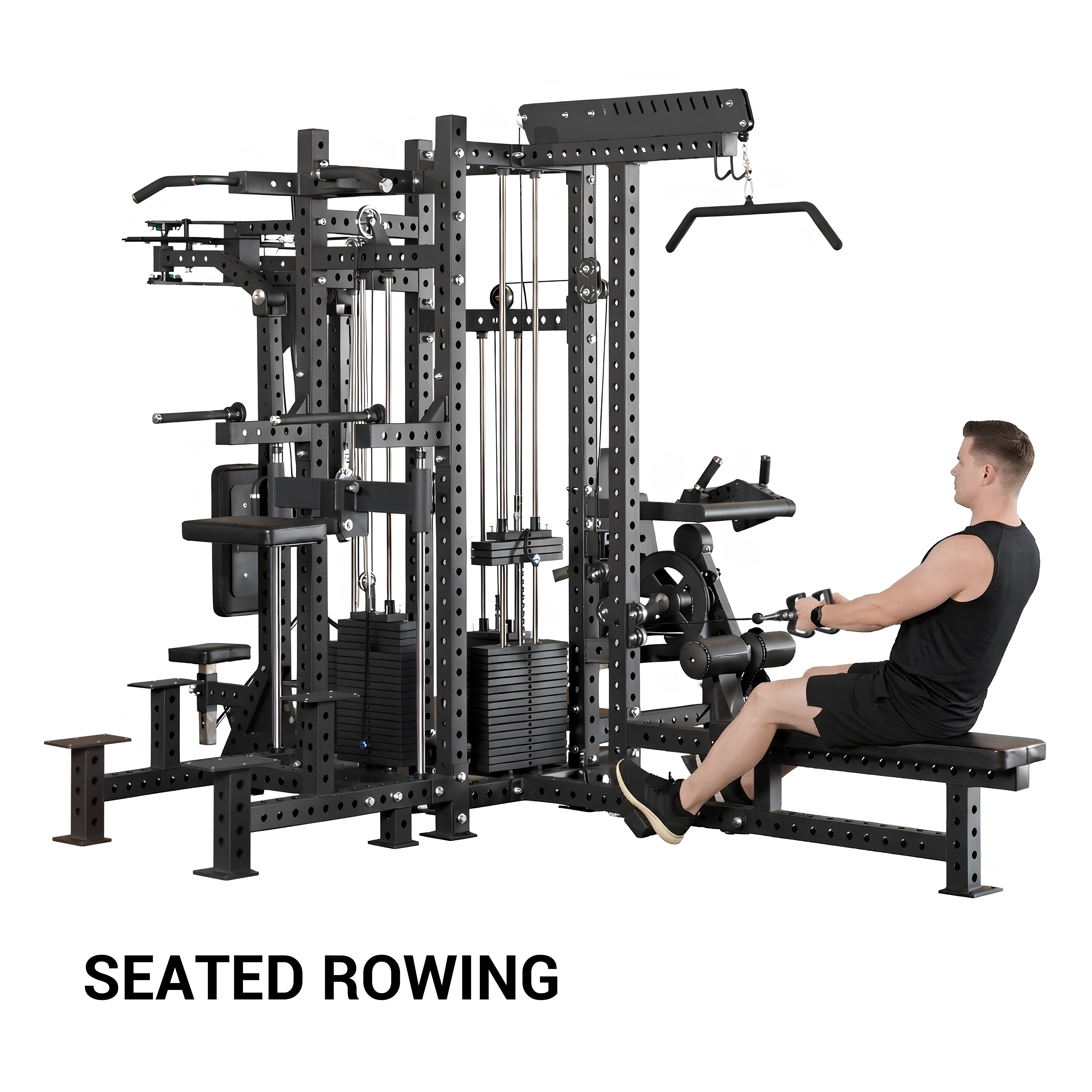 OLIJOY Commercial 4 Station Multi Gym Pin-Loaded System – Full Body Strength Training Machine