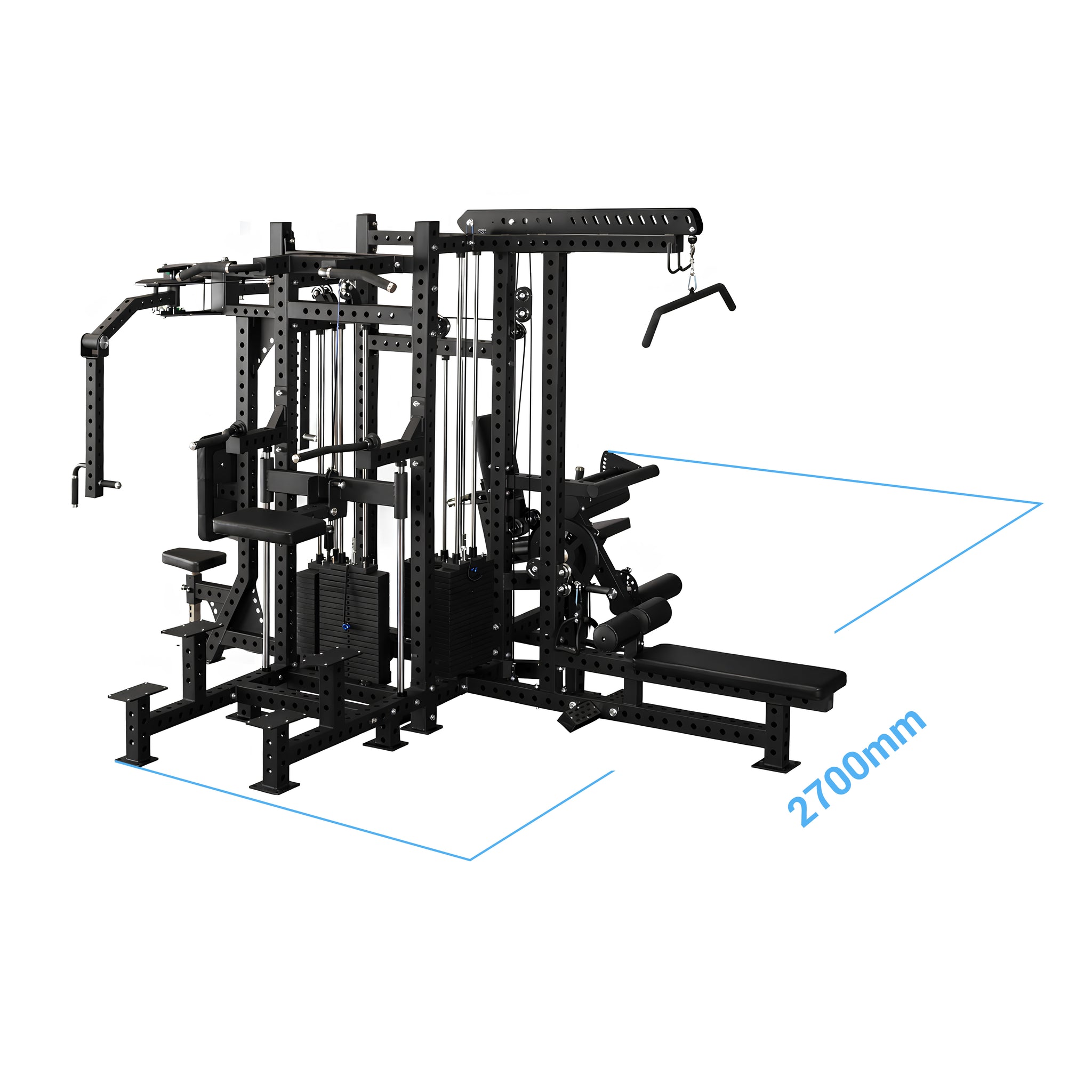 OLIJOY Commercial 4 Station Multi Gym Pin-Loaded System – Full Body Strength Training Machine