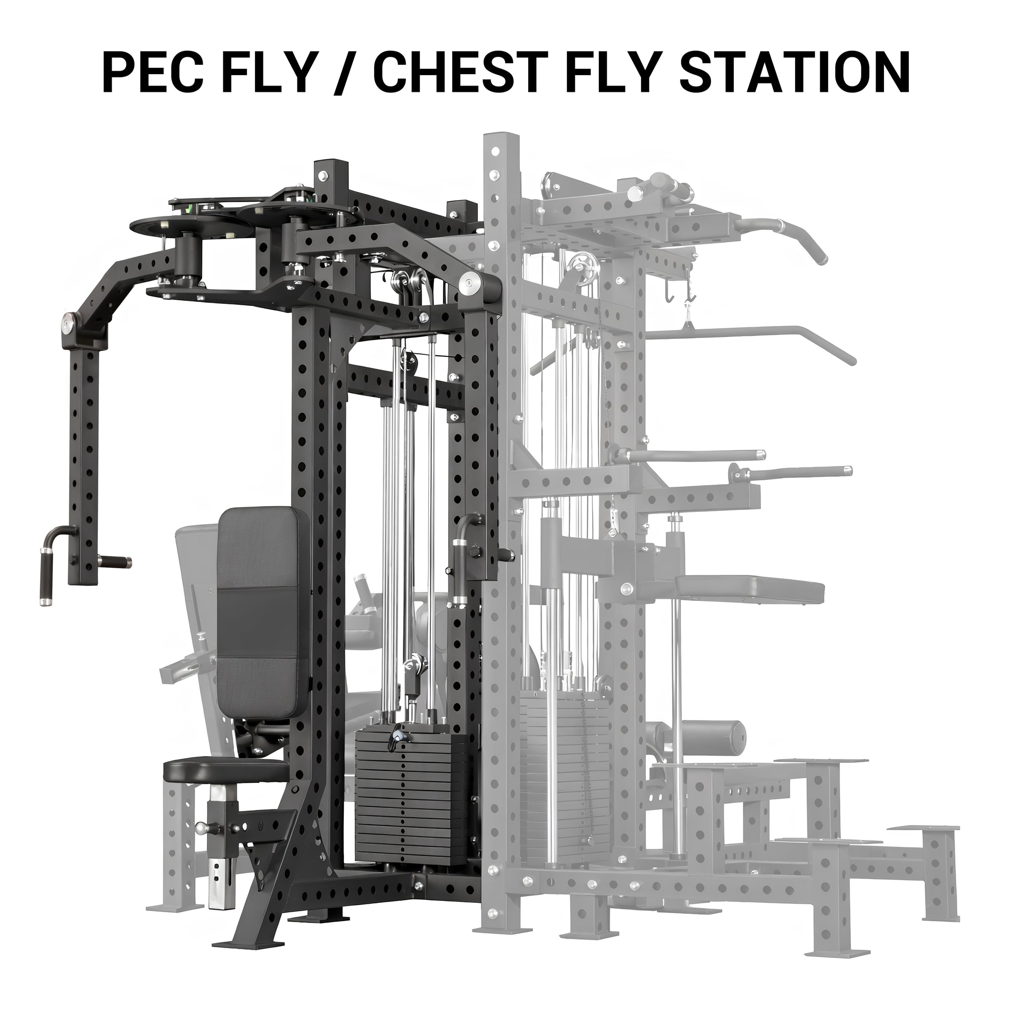 OLIJOY Commercial 4 Station Multi Gym Pin-Loaded System – Full Body Strength Training Machine