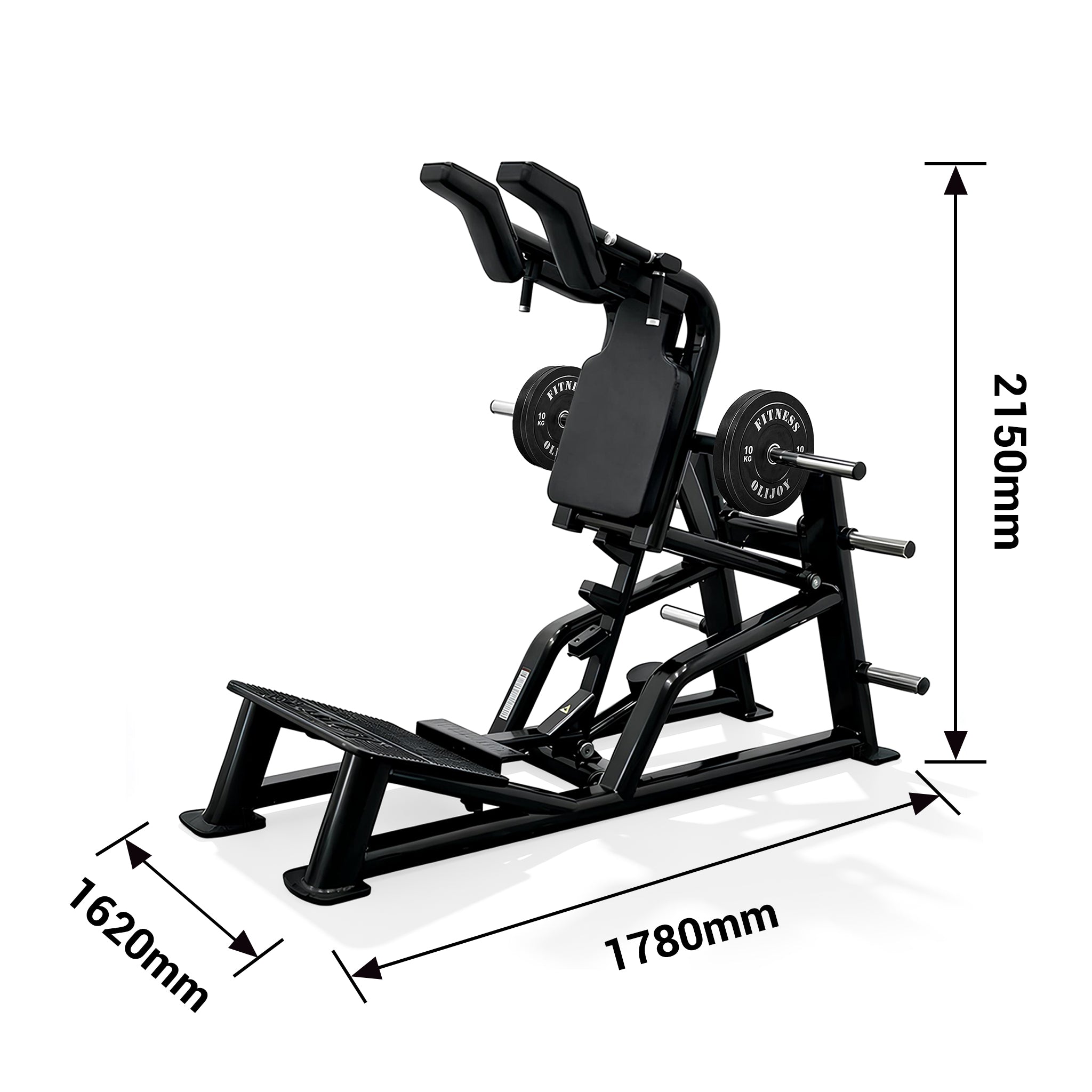 OLI JOY Plate Loaded Hack Squat Machine with Leverage System
