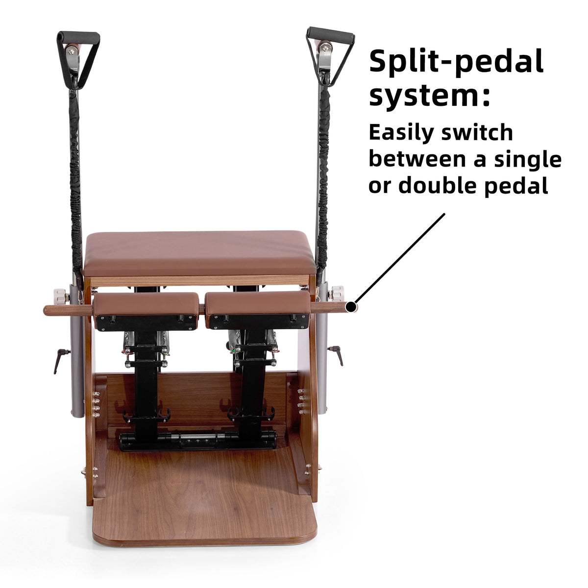 Split-pedal system for bilateral or independent movement