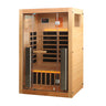  2 person infrared sauna wood finish