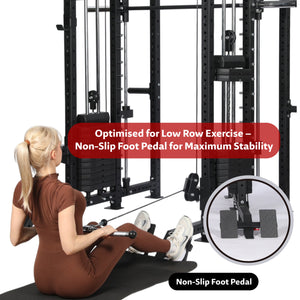 All-in-One Smith Machine + Cable Crossover with 70KG stacks– 2.0mm Modular Power Rack System