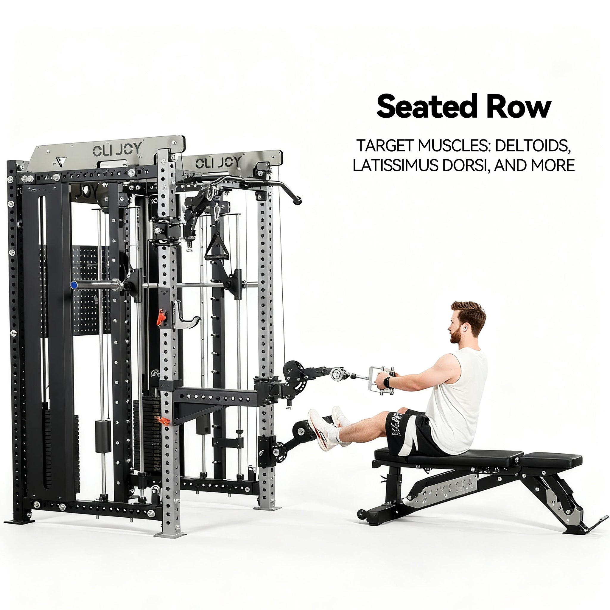 All-in-One Smith Machine Cable Crossover – Pin-Loaded Strength Trainer for Home & Commercial Gym